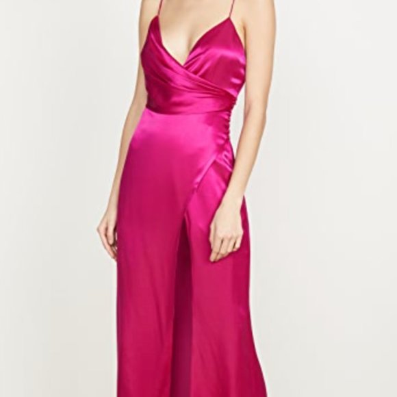 Fame and Partners Ferne Slip Dress in Fuschia
